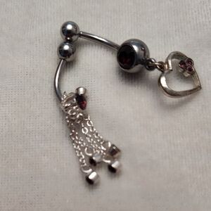 Silver Heart Charm Dangle Jewelry